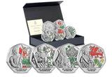 Patron Saints of the UK Colour BU 50p Set