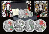 Patron Saints of the UK Colour BU 50p Set