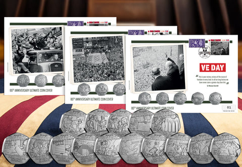 The VE Day 80th Anniversary Ultimate 50p Covers