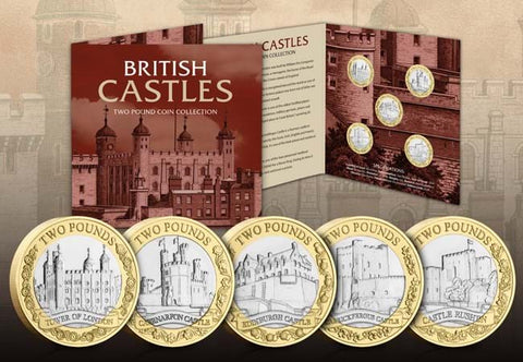 Complete 2024 British Castles BU £2 Coin Set