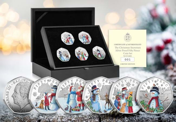 Christmas Snowmen Silver Proof 50p Set – The Westminster