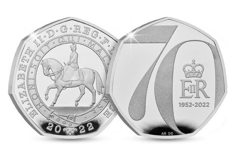 UK 2022 Platinum Jubilee Silver Proof 50p Coin