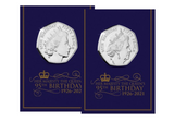 Queen Elizabeth II 1950s and 2000s BU 50p Pair