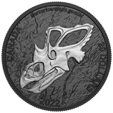 Canada 2022 Discovering Dinosaurs: Mercury's Horned Face 1oz Silver Proof Coin