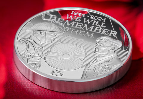 The 2024 RBL D-Day Poppy Silver Piedfort £5