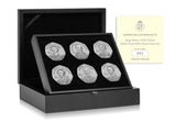 The Six Wives of Henry VIII Sterling Silver Proof 50p Coin Collection