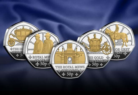 The Royal Mews Silver 50p Set