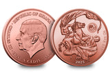 2025 St. George and the Dragon 5oz Copper Coin
