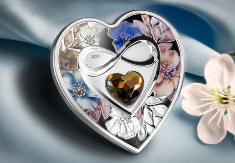 The Brilliant Love - Infinity Heart Silver Coin