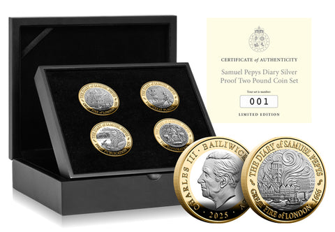 Samuel Pepys Silver Proof £2 Coin Set