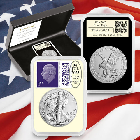 USA 2025 Silver Eagle 4th of July DateStamp Issue