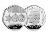 The UK 2025 Stories of the Second World War Silver Proof 50p Coin