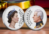 Elizabeth II and Charles III BU 10p Pair