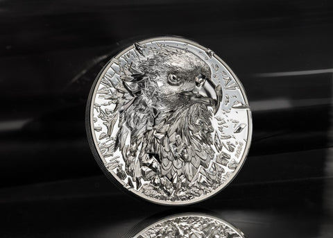 The Bald Eagle Shatter Effect 3oz Silver Coin