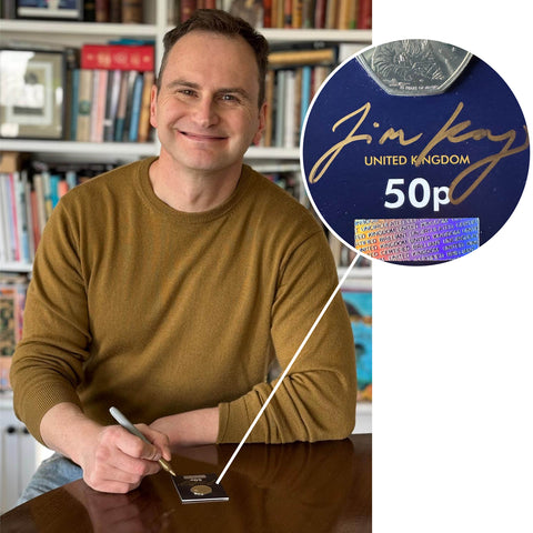2023 UK Dumbledore BU 50p Signed by Book Illustrator Jim Kay