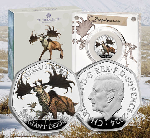 The Giant Deer: Ice Age Giants UK Silver Proof 50p Coin