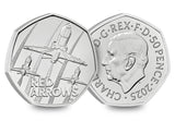 UK 2025 Red Arrows Brilliant Uncirculated 50p