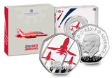 UK 2025 Red Arrows Silver Proof Colour 50p Coin