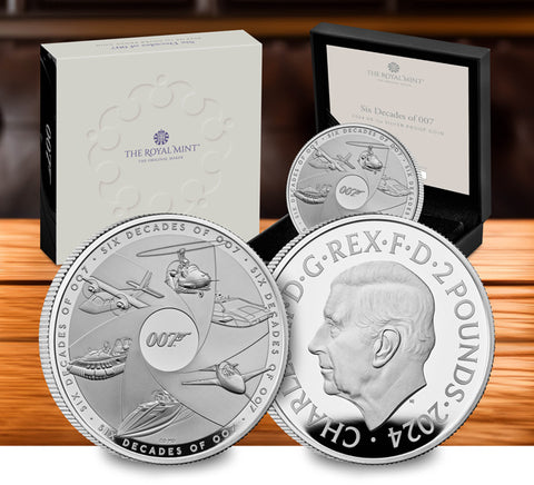 The UK 2024 Six Decades of Bond Silver 1oz Coin