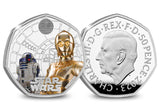 UK 2023 Star Wars R2D2 & C3PO Silver Proof 50p