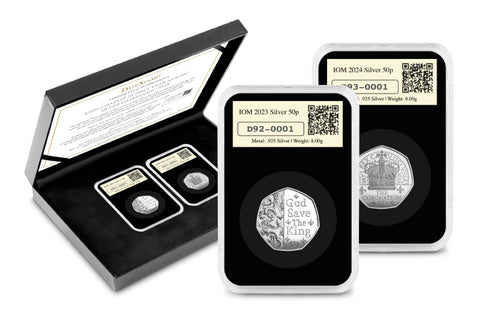 KCIII Inaugural Year Silver 50p DateStamp Pair