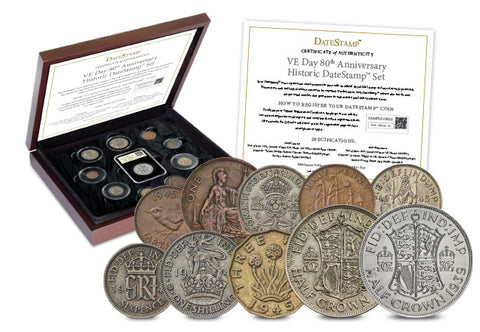 VE Day 80th Anniversary Historic DateStamp Coin Set