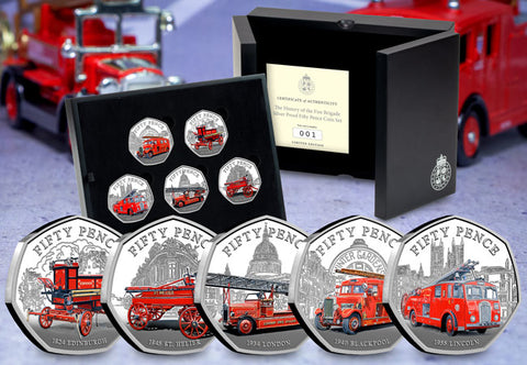 2024 History of the Fire Brigade Silver Proof 50p Set
