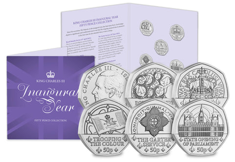 King's Inaugural Year Fifty Pence Collection