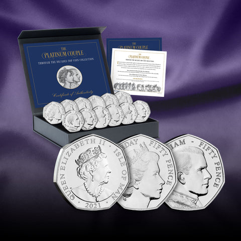 Platinum Couple Through the Decades 50p Set