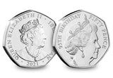 Queen Elizabeth II 1950s and 2000s BU 50p Pair