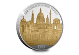 Sir Christopher Wren Silver Proof 5oz Coin