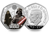 UK 2023 Star Wars Vader & Palpatine Silver 50p