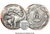 2023 Bi-Metal Stegosaurus Supersize 60mm Coin
