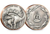 2023 Bi-Metal Stegosaurus Supersize 60mm Coin