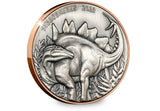 2023 Bi-Metal Stegosaurus Supersize 60mm Coin