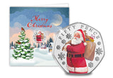 Father Christmas Colour BU 50p Card Bundle x5
