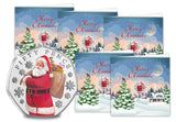 Father Christmas Colour BU 50p Card Bundle x5