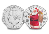 Father Christmas Colour BU 50p Card Bundle x5