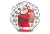 Father Christmas Colour BU 50p Card