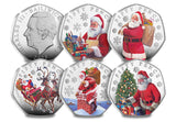 Father Christmas Silver Proof 50p Set