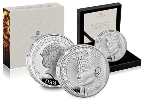 UK 2022 Tutankhamun Silver Proof £5 Coin