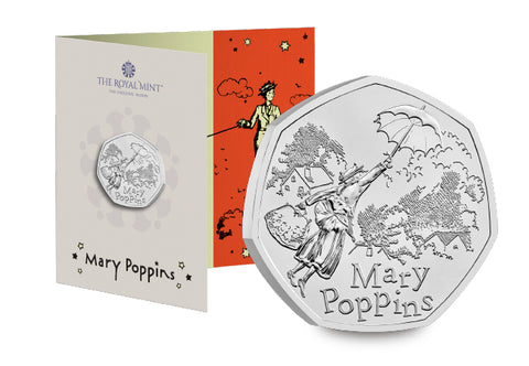 The UK 2025 Mary Poppins BU 50p Coin Pack
