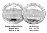 UK 2024 Buckingham Palace Silver Piedfort £5