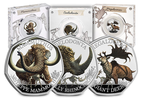 Ice Age Giants: Complete Silver Proof 50p Coin Collection