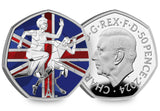 UK 2024 Team GB Silver Colour 50p