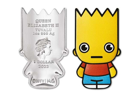 2022 Bart Simpson Minted Mini 1oz Silver Coin