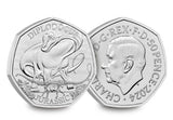 2024 Dinosaur Trio UK Iconic Specimens CERTIFIED BU 50p Set