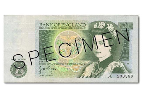 Official UK £1 Banknote - mint uncirculated condition