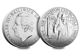 Winston Churchill 150th £5 Coin and Note Pair
