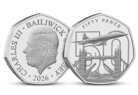 The Concorde 50th Anniversary BU 50p Coin